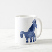 幻想的な青い馬の陶器コーヒーマグ コーヒーマグカップ (正面右)