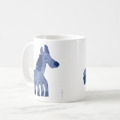 幻想的な青い馬の陶器コーヒーマグ コーヒーマグカップ (正面左)