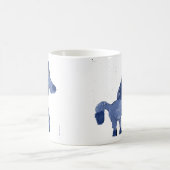 幻想的な青い馬の陶器コーヒーマグ コーヒーマグカップ (中央)