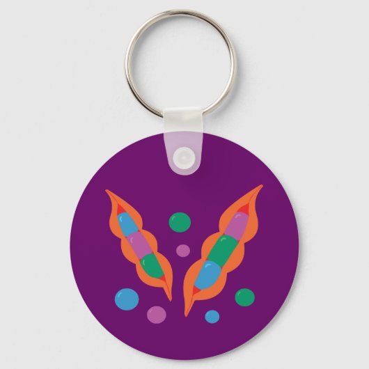 幻想的な顔 キーホルダー (正面)