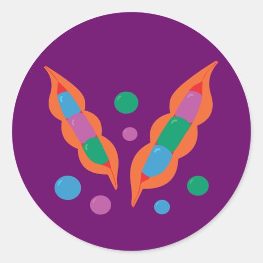 幻想的な顔 ラウンドシール (正面)