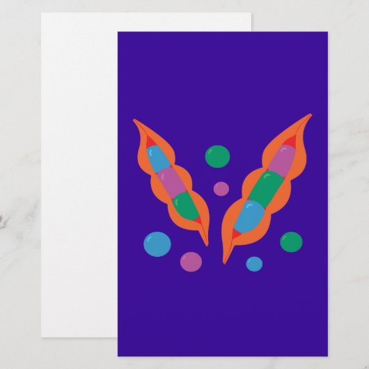 幻想的な顔 便箋 (正面/裏面)