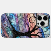 幻想的な風景と木と色鮮やかな夕焼け Case-Mate iPhoneケース (裏面 (横))
