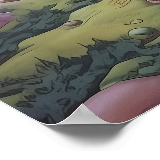 幻想的な風景のサイケデリックポスター ポスター (角)