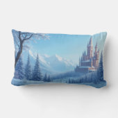 幻想的な風景を持つ枕 – 感情的な冬 ランバークッション (裏面)
