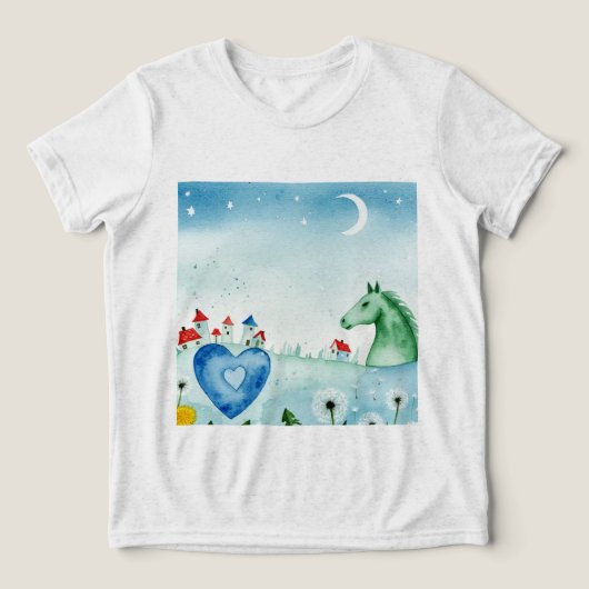 幻想的な風景 トライブレンドTシャツ (デザイン正面)