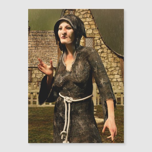 幻想的な魔女の中世の村のハロウィン (正面)
