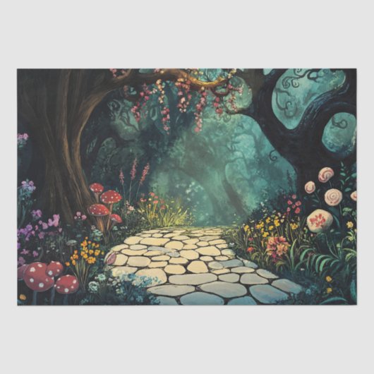 幻想的な魔法の森の小道 薄葉紙 (正面)