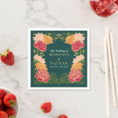 幻想的な魔法の花園の結婚式 スタンダードカクテルナプキン (インサイチュ)