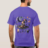 幻想的な魔法使いの帽子と天体の魔法 Tシャツ (裏面)
