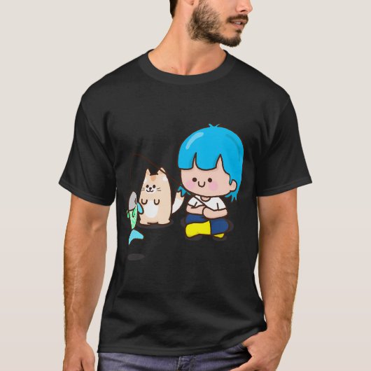 幻想的な魚のアート Tシャツ (正面)