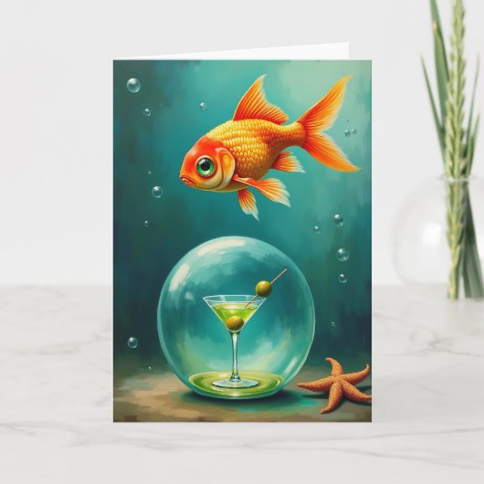 幻想的な魚のバースデーカード カード (正面)