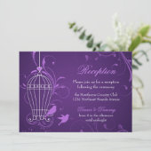 幻想的な鳥かご&スワール オーベルジン レセプション 招待状 (スタンド正面)