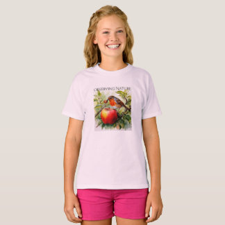 幻想的な鳥と林檎の喜び Tシャツ
