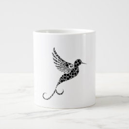 幻想的な鳥のパターンイラストのコーヒーマグ ジャンボコーヒーマグカップ