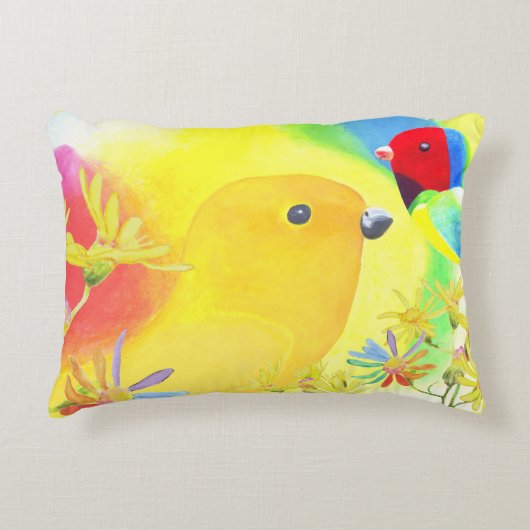 幻想的な鳥 アクセントクッション (正面)
