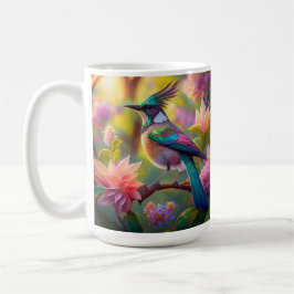 幻想的な鳥 グリーン・ヘッド・ジェイ コーヒーマグカップ