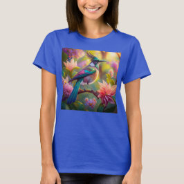 幻想的な鳥 グリーン・ヘッド・ジェイ Tシャツ