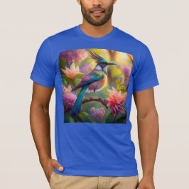 幻想的な鳥 グリーン・ヘッド・ジェイ Tシャツ