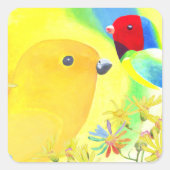 幻想的な鳥 スクエアシール (正面)