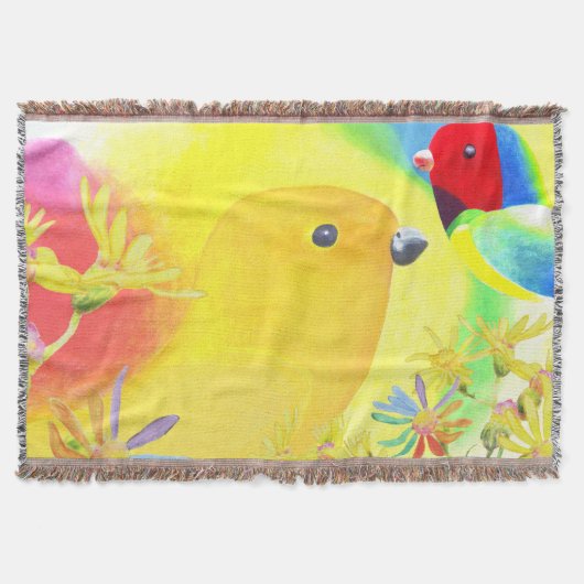 幻想的な鳥 スローブランケット (正面)