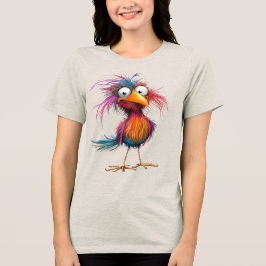幻想的な鳥 トライブレンドTシャツ (正面)