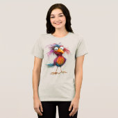 幻想的な鳥 トライブレンドTシャツ (正面全面)