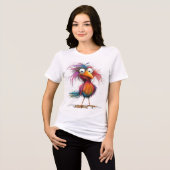 幻想的な鳥 トライブレンドTシャツ (正面全面)