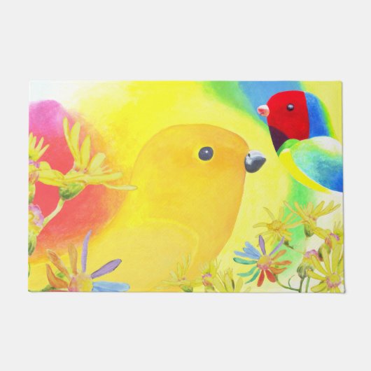 幻想的な鳥 ドアマット (正面)