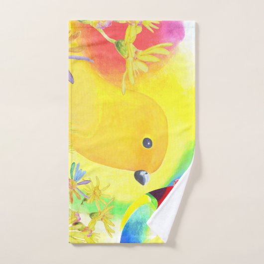 幻想的な鳥 ハンドタオル (ハンドタオル)