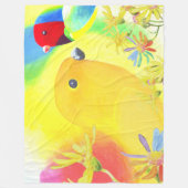 幻想的な鳥 フリースブランケット (正面)