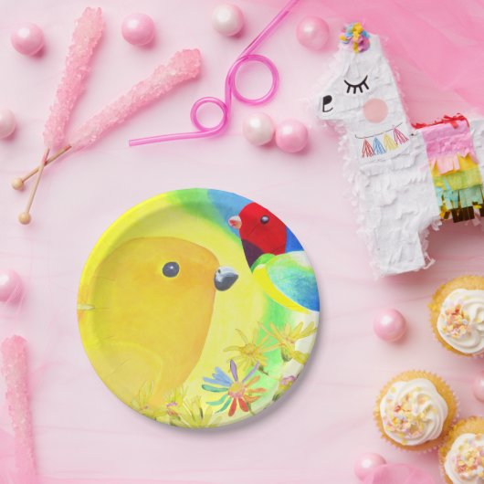 幻想的な鳥 ペーパープレート (パーティー)