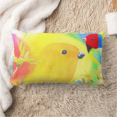 幻想的な鳥 ランバークッション (ブランケット)