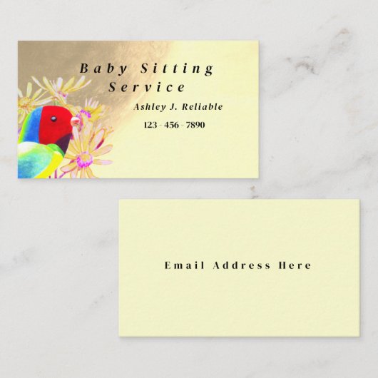 幻想的な鳥 名刺 (正面/裏面)