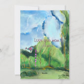 幻想的な鹿の母の日 シーズンカード (裏面)