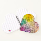 幻想的な黒の渦巻き模様の抽象的なカラフル デザイン ノートブック (内部)