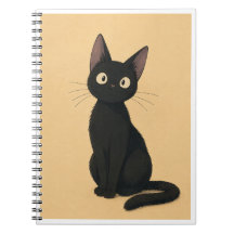 幻想的な黒猫にインスパイアされたノートブック