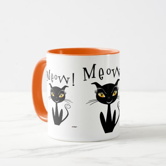 幻想的な黒猫の鳴き声! マグカップ (正面左)