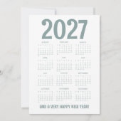 幻想的な2026年カレンダー クリスマスの12日間 シーズンカード (裏面)
