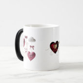 幻想的な3Dバルーンハート カラーモーフィングマグ モーフィングマグカップ (正面左)