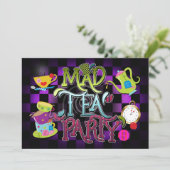 幻想的なMAD+TEA+PARTYのバースデーパーティーの招待状 招待状 (スタンド正面)