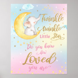 幻想的なTwinkle Twinkle Little Starの保育園壁装飾 ポスター