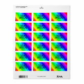 幻想的に輝く虹の色 ラベル (フルシート)