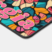 幻想的パーソナライズされたレトロフローラルパターン デスクマット (コーナー)