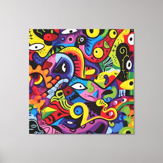 幻想的モザイク キャンバスプリント (正面)