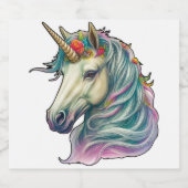 幻想的ユニコーン！ スパークリングワインラベル (シングルラベル)