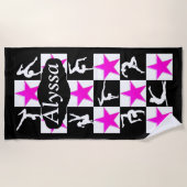 幻想的体操用パーソナライズされたビーチタオル ビーチタオル (正面)