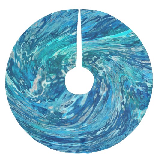 幻想的抽象芸術波 ブラッシュドポリエステルツリースカート (正面)