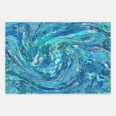 幻想的抽象芸術波 ラッピングペーパーシート (正面3)