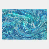 幻想的抽象芸術波 ラッピングペーパーシート (正面)